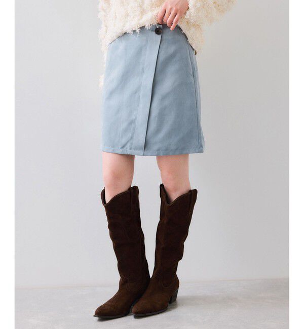 VIS「釦ポイントスエードライクミニスカート」|スカート|