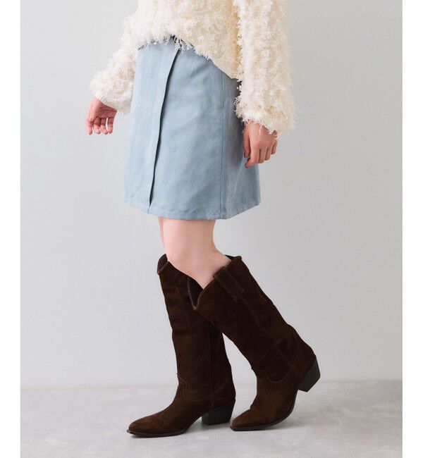 VIS「釦ポイントスエードライクミニスカート」|スカート|