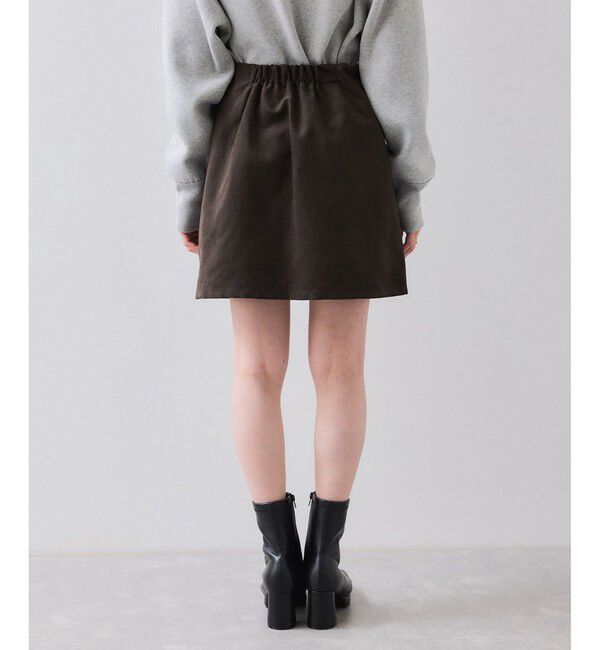 VIS「釦ポイントスエードライクミニスカート」|スカート|