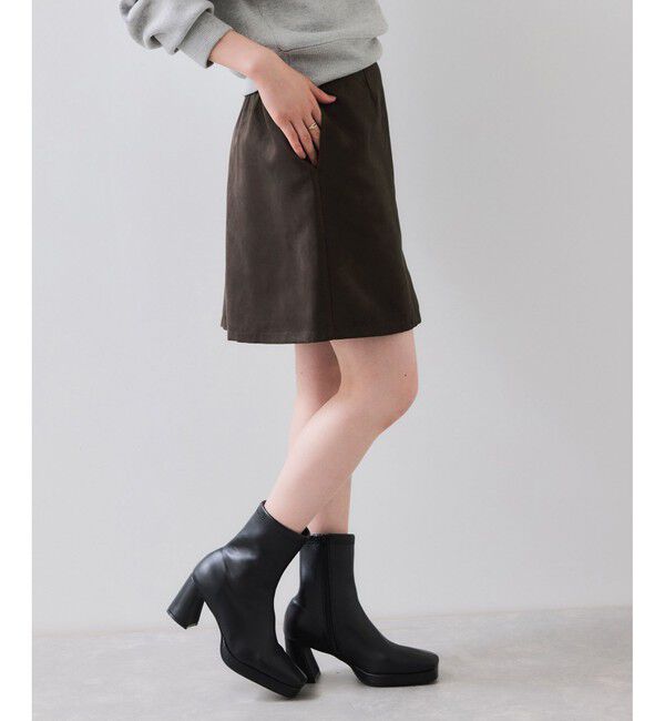 VIS「釦ポイントスエードライクミニスカート」|スカート|