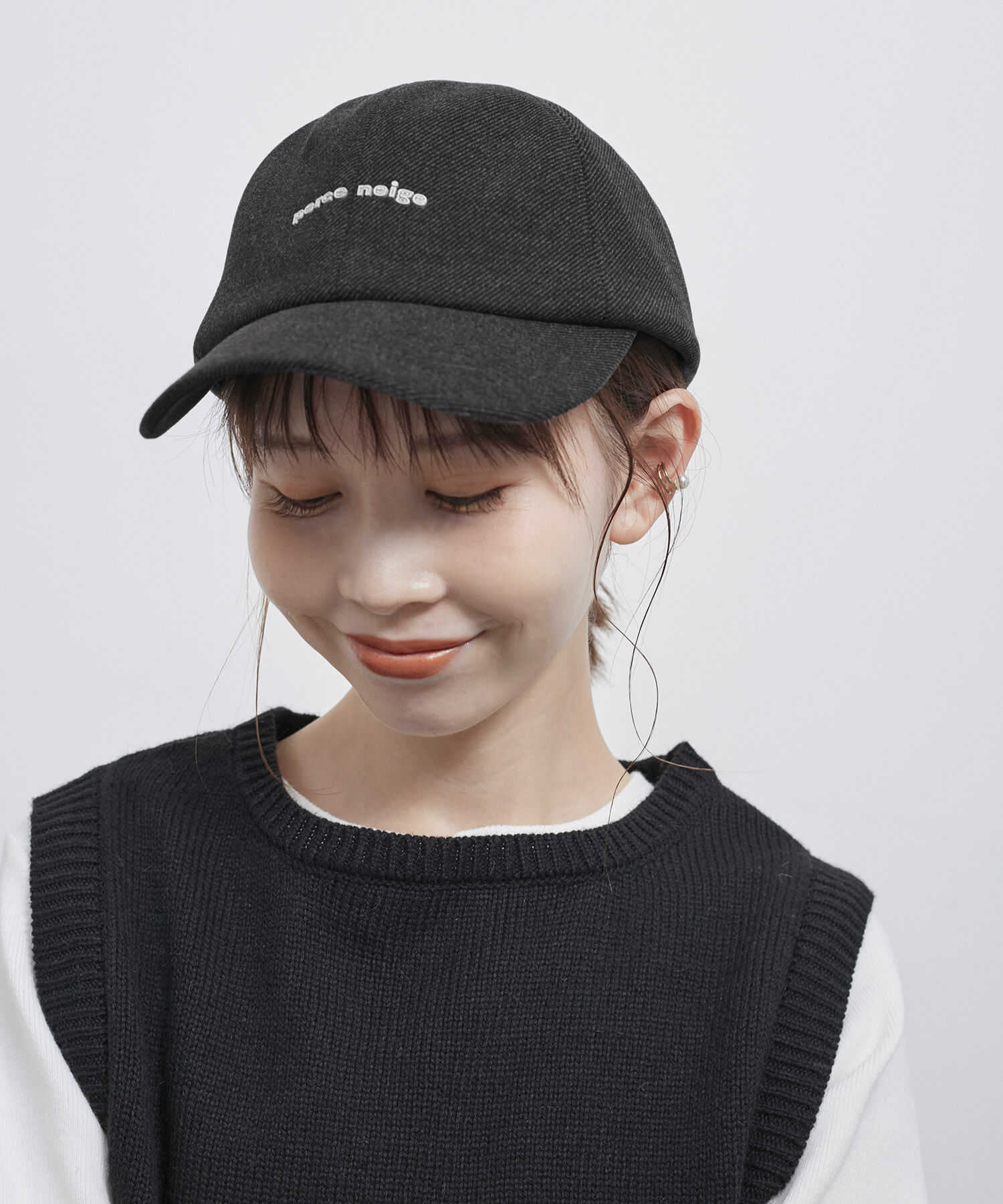 ROPE PICNIC PASSAGE「ラバーロゴ起毛ツイルキャップ/リンクコーデ」|キャップ・キャスケット|