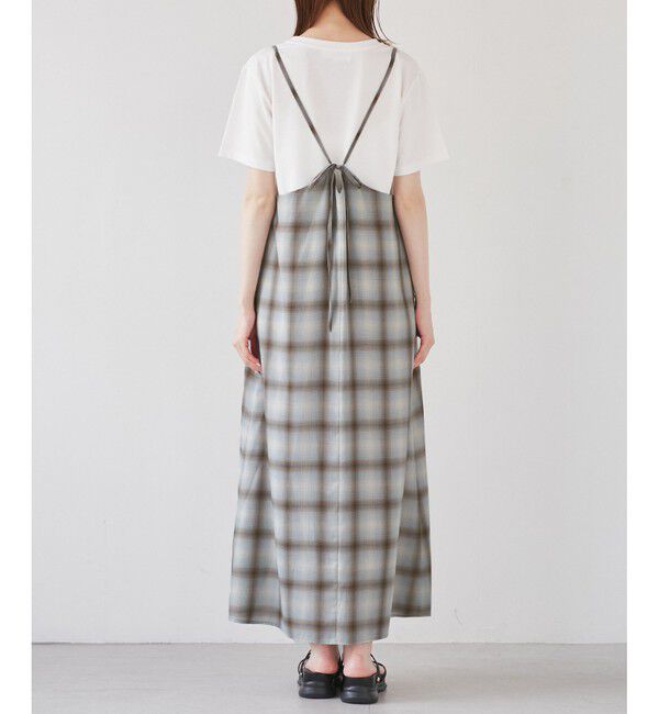 Rope&rsquo;Picnic「オンブレチェックキャミソールワンピース」|ワンピース|