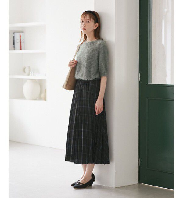 Rope&rsquo;Picnic「シャギーニットハーフスリーブプルオーバー」|ニット・セーター|