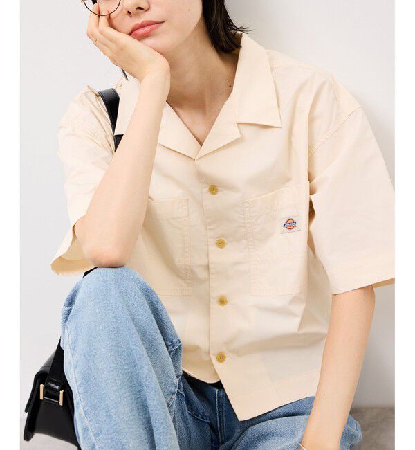 Rope&rsquo;Picnic「【Dickies】コットンダンプクロップドシャツ」|シャツ・ブラウス|