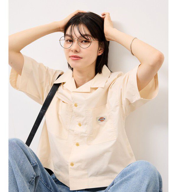 Rope&rsquo;Picnic「【Dickies】コットンダンプクロップドシャツ」|シャツ・ブラウス|