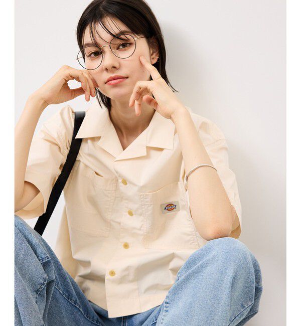 Rope&rsquo;Picnic「【Dickies】コットンダンプクロップドシャツ」|シャツ・ブラウス|