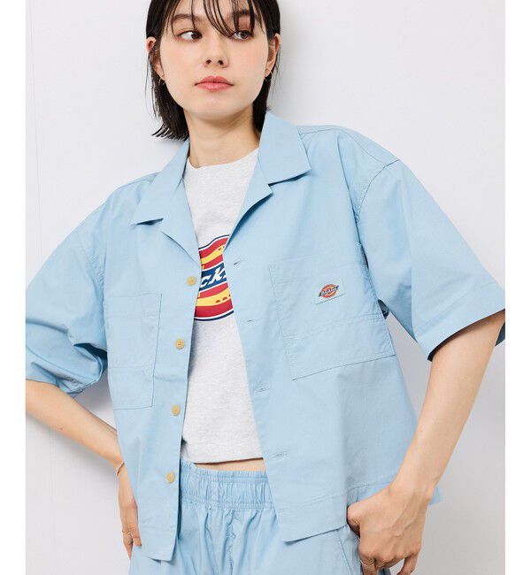 Rope&rsquo;Picnic「【Dickies】コットンダンプクロップドシャツ」|シャツ・ブラウス|