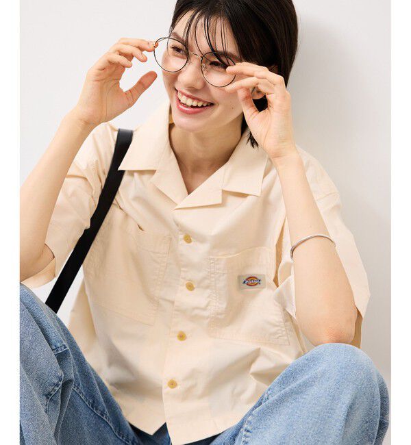 Rope&rsquo;Picnic「【Dickies】コットンダンプクロップドシャツ」|シャツ・ブラウス|キナリ系(17)