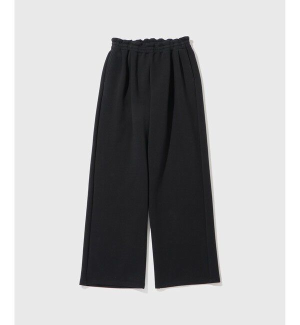 ADAM ET ROPE'「ダンボールスウェット ワイド PT」|チノ|ブラック(01)