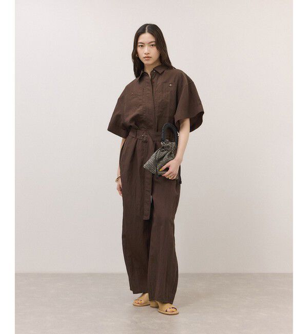 ADAM ET ROPE'「シャツジャンプスーツ」|オールインワン|