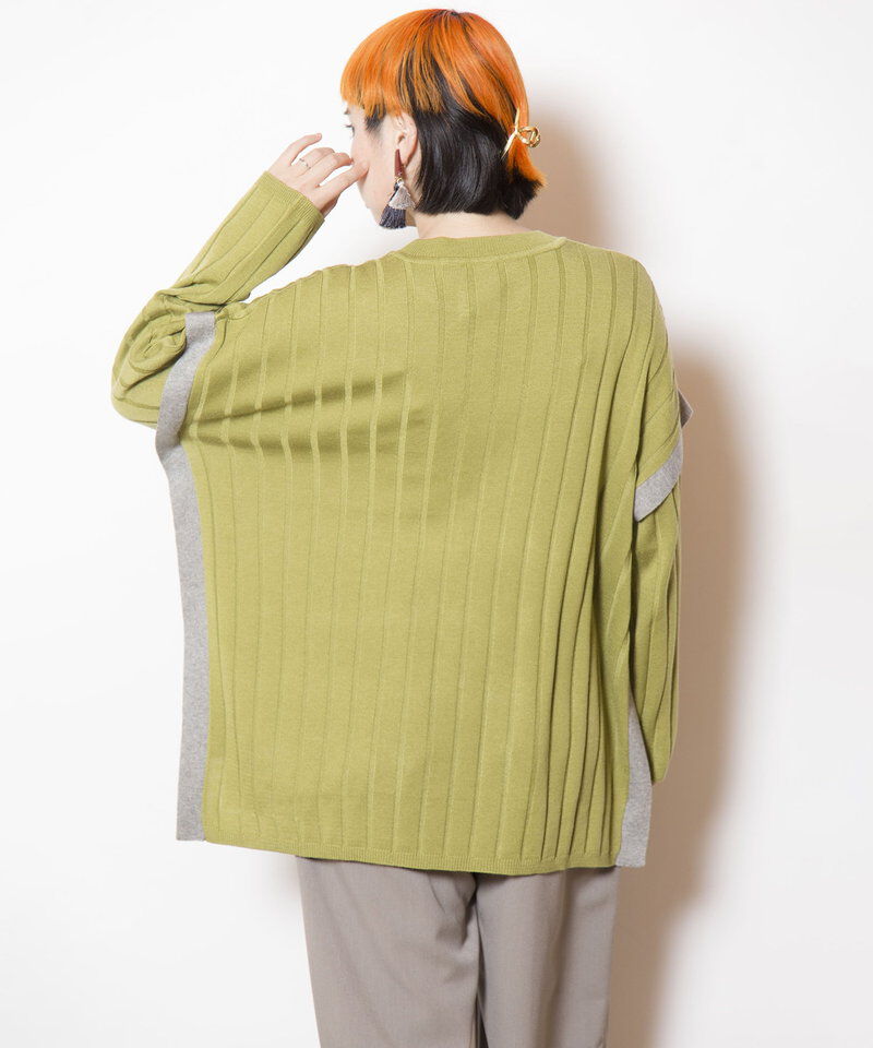  「ワイドリブニットプルオーバー」|ニット・セーター|