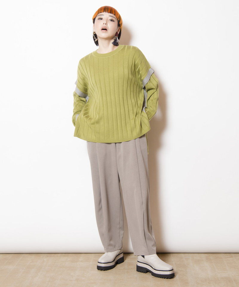  「ワイドリブニットプルオーバー」|ニット・セーター|