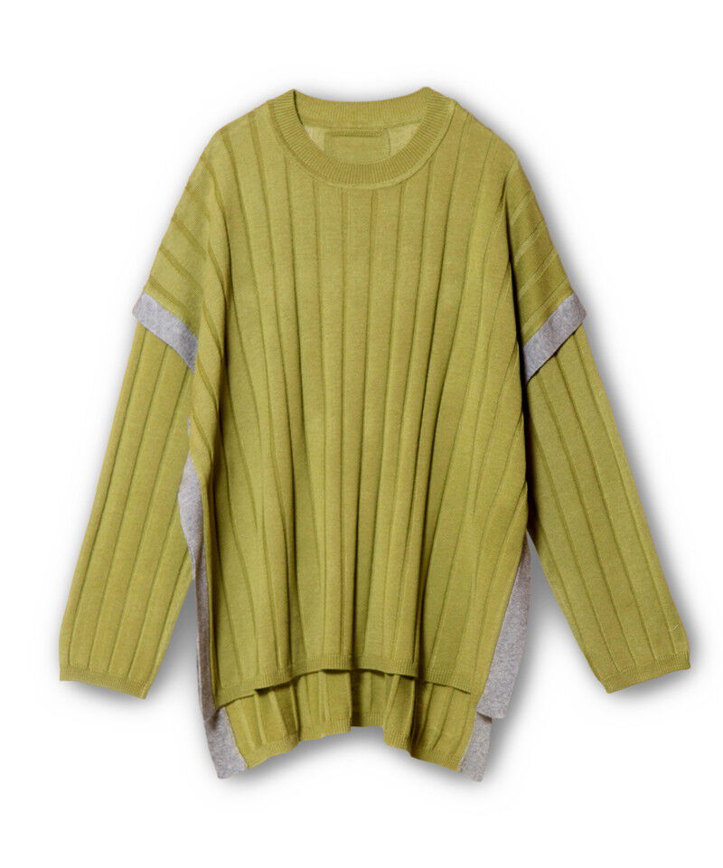  「ワイドリブニットプルオーバー」|ニット・セーター|