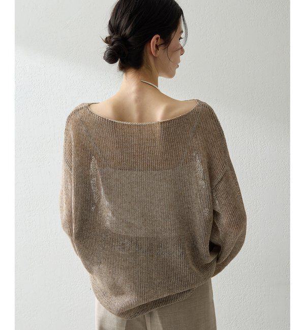  「ボートメッシュニットプルオーバー」|ニット・セーター|