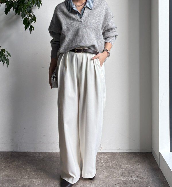  「ウォームタックワイドパンツ」|チノ|