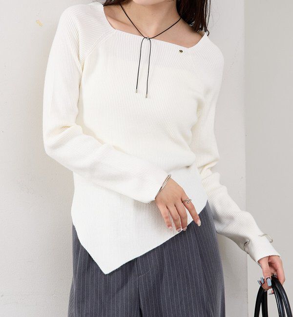  「スクエアネックリブニット」|ニット・セーター|