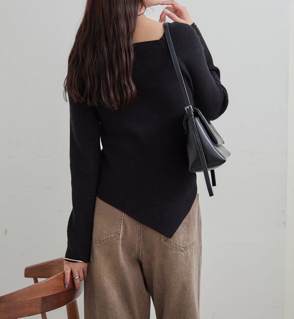  「スクエアネックリブニット」|ニット・セーター|