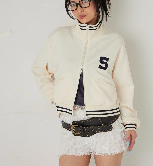  「Sロゴコンパクトトラックジャケット」|ブルゾン・スタジャン|