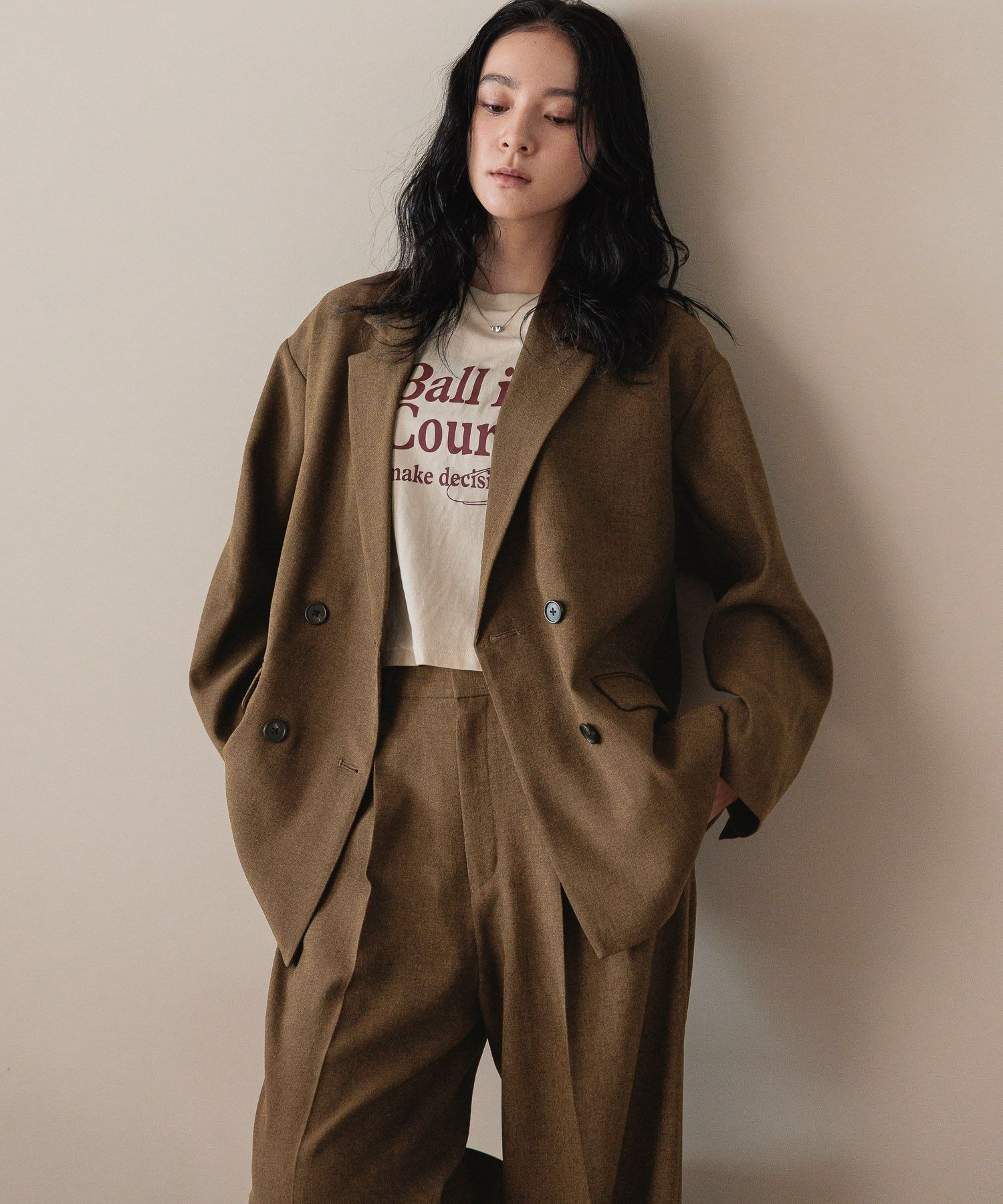 LOWRYS FARM「ホップサックダブルジャケット」|その他|BRN8