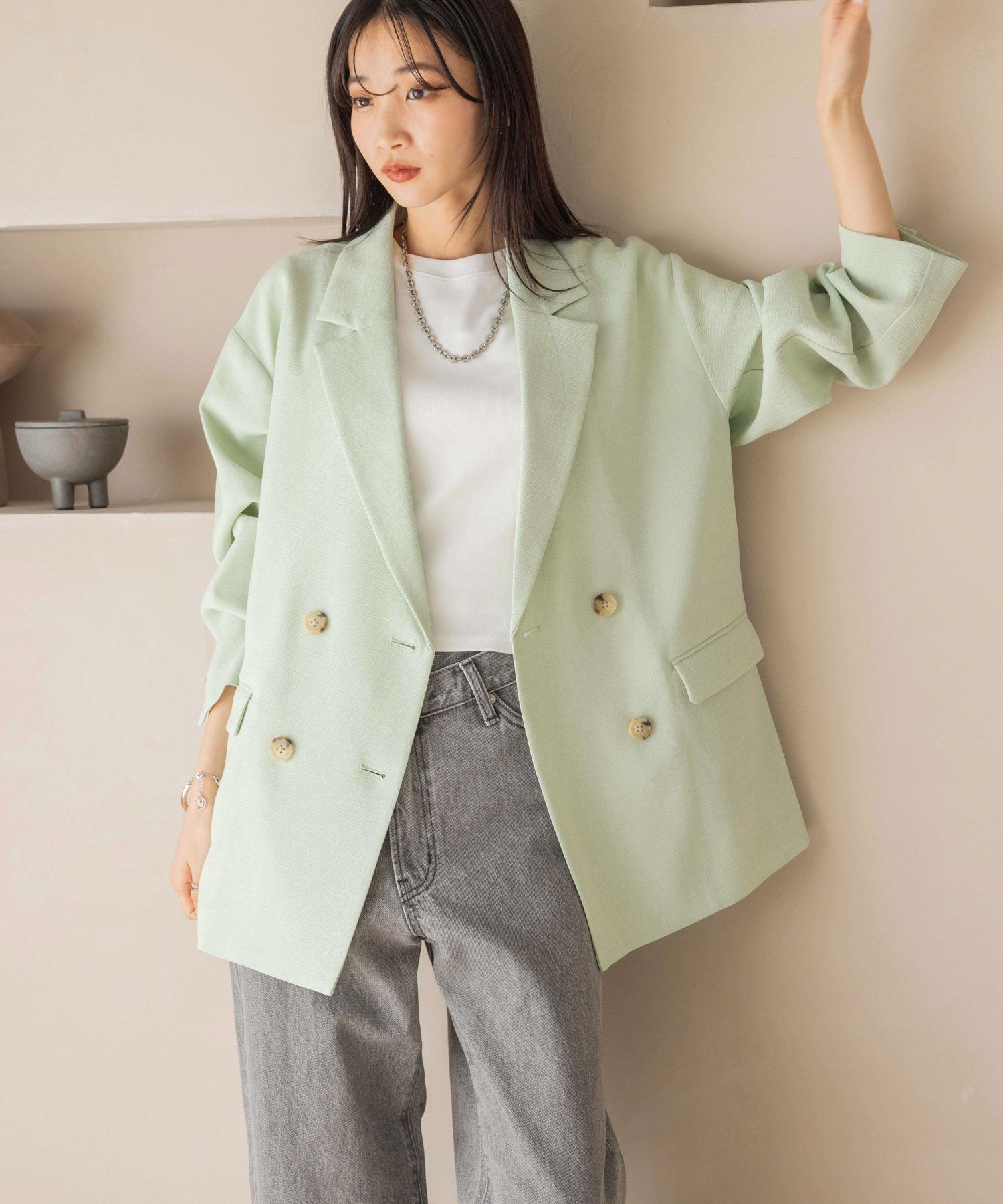 LOWRYS FARM「ホップサックダブルジャケット」|その他|GRN2