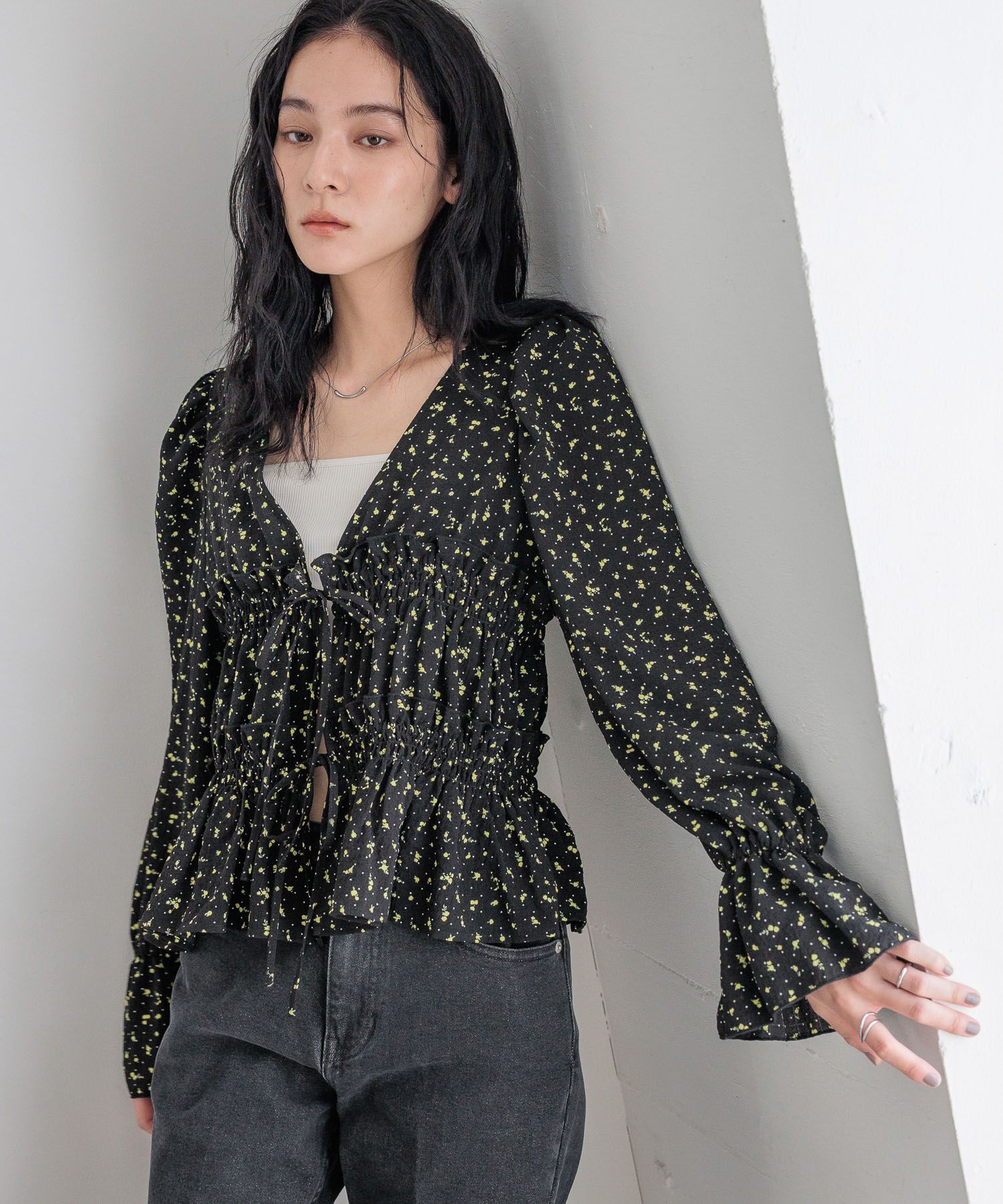 LOWRYS FARM「フラワー２ＷＡＹペプラムブラウス」|シャツ・ブラウス|