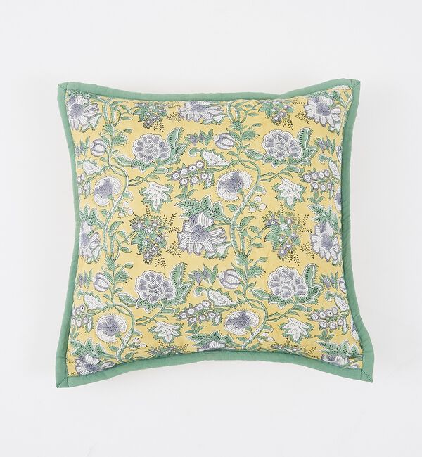 collex「【26SS新色】ブロックプリント キルトクッションカバー 45&times;45」|その他|