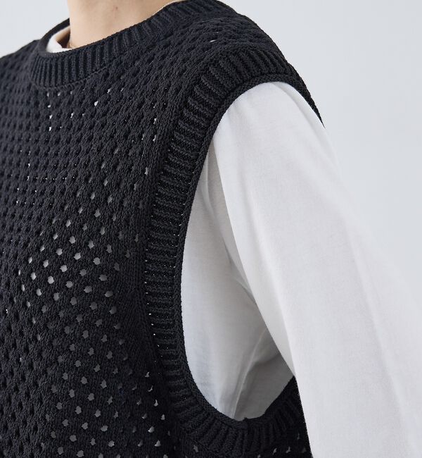 collex「メッシュ柄ベスト」|ベスト・ジレ|