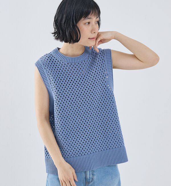 collex「メッシュ柄ベスト」|ベスト・ジレ|