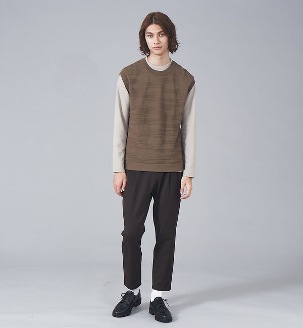 ABAHOUSE「pe/vis　ノイズ柄ベスト」|ベスト・ジレ|