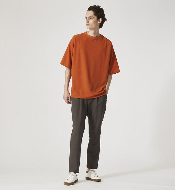 ABAHOUSE「【AH ABAHOUSE】カットジョーゼット ドロップショルダー モックネック」|Tシャツ・カットソー|