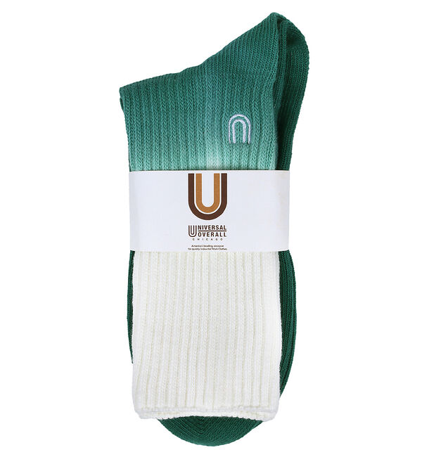 ABAHOUSE「【UNIVERSALOVERALL / ユニバーサルオーバーオール】タイダイソッ」|ソックス|グリーン