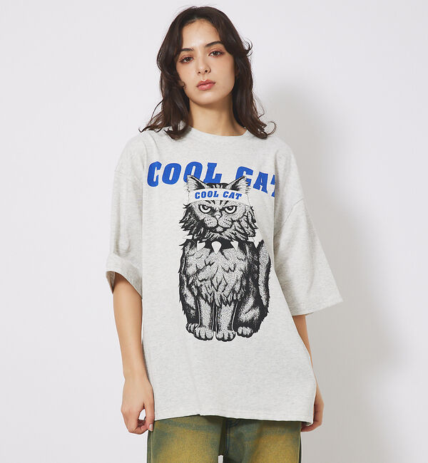 ABAHOUSE「【CORISCO/コリスコ】Animal Tシャツ/COOL CAT」|Tシャツ・カットソー|ホワイト系その他1