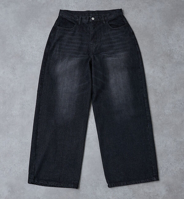 ABAHOUSE「【AH ABAHOUSE】ブラスト ワイドバギー デニムパンツ / セットアップ」|デニム|