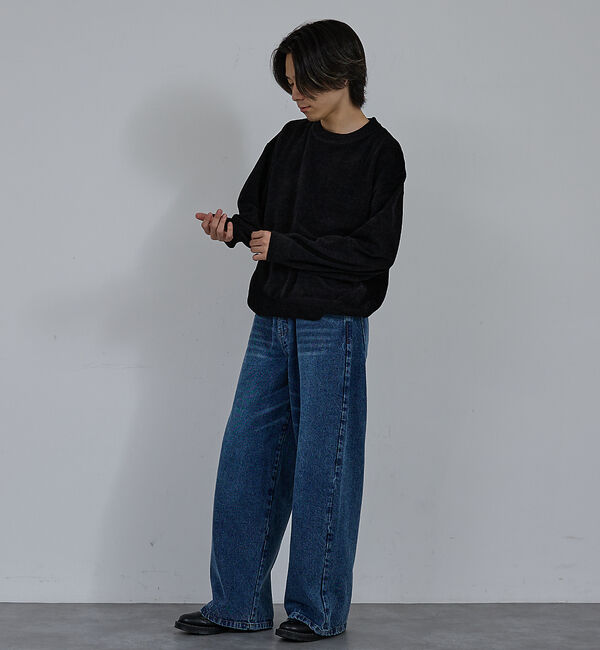 ABAHOUSE「【AH ABAHOUSE】ハイゲージモール クルーネックニット」|ニット・セーター|