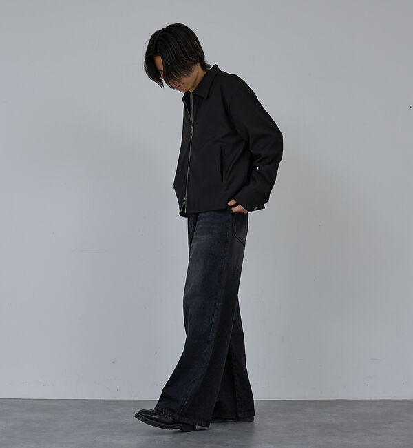 ABAHOUSE「【AH ABAHOUSE】クロップド ダブルジップアップブルゾン」|ブルゾン・スタジャン|