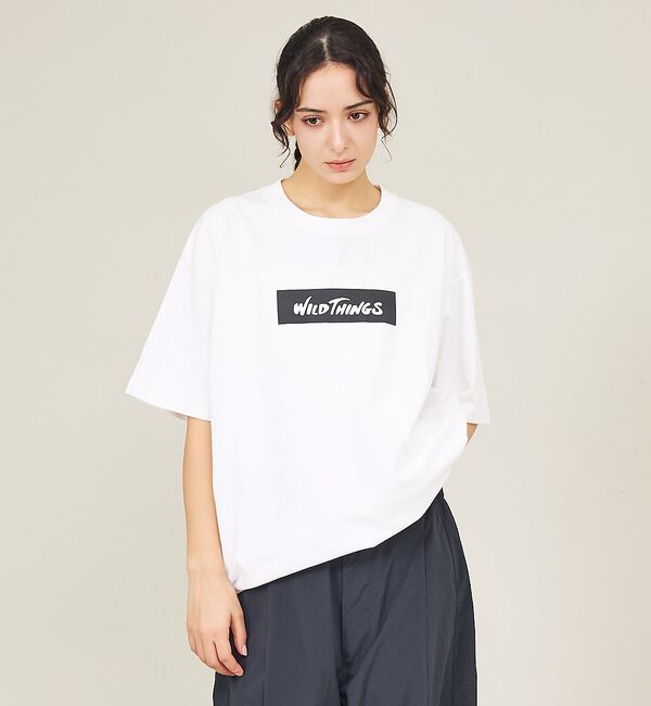 ABAHOUSE「【WILDTHINGS / ワイルドシングス】BOX LOGO TEE / ボッ」|Tシャツ・カットソー|ホワイト