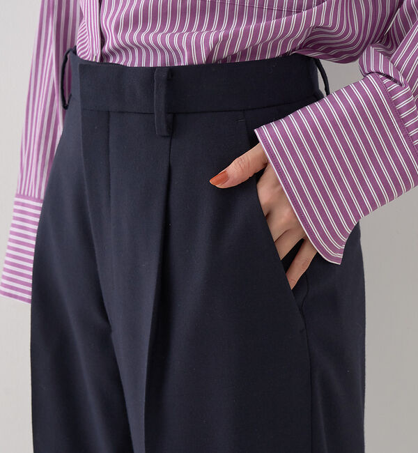 Rouge vif「【セットアップ対応】メンズライクウール混サキソニーテーパードパンツ」|その他|