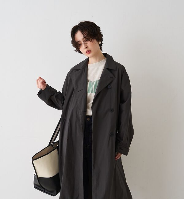 Rouge vif「NEWクリスピー撥水ライトロングコート」|ステンカラーコート|