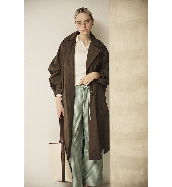 Rouge vif「NEWクリスピー撥水ライトロングコート」|ステンカラーコート|