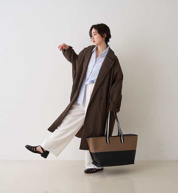 Rouge vif「NEWクリスピー撥水ライトロングコート」|ステンカラーコート|