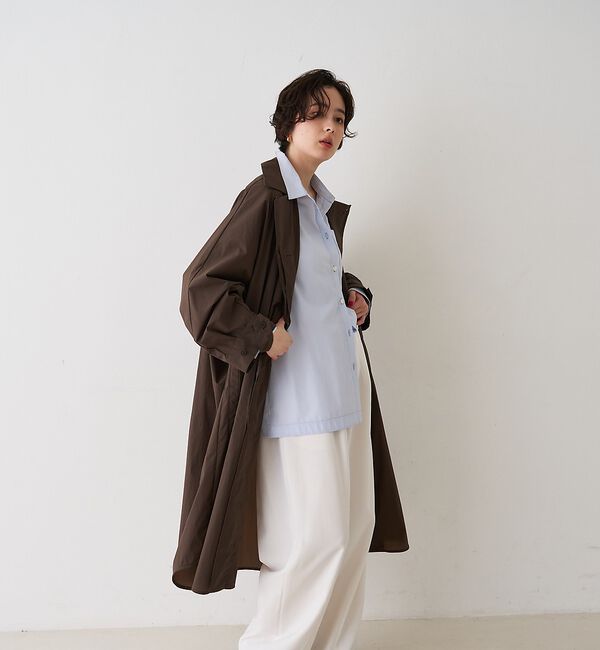 Rouge vif「NEWクリスピー撥水ライトロングコート」|ステンカラーコート|