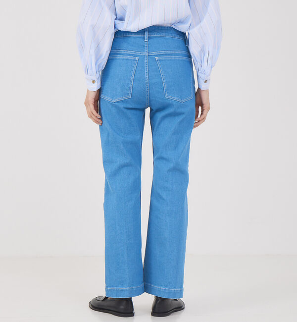 qualite「【e&times;qualite】 センタープレスフレアーデニム」|デニム|