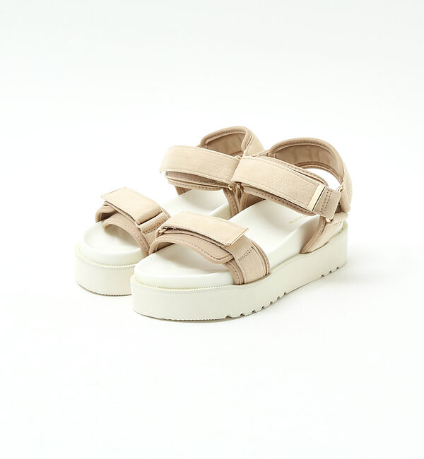 AU BANNISTER「【販売店舗限定】厚底スポーツサンダル」|サンダル|ピンクベージュ