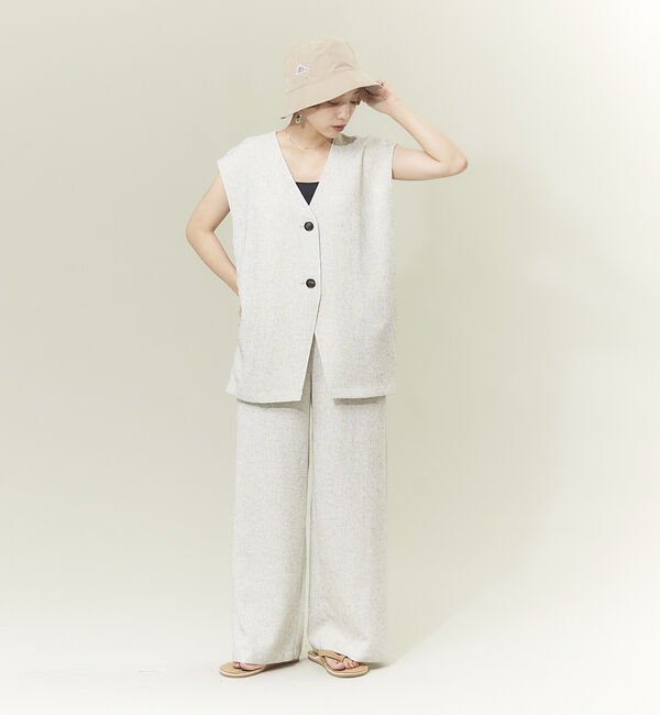 NOMINE「【セットアップ対応】サマーツイードベスト」|ベスト・ジレ|