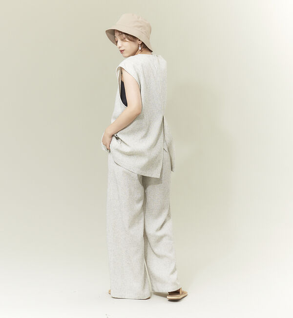 NOMINE「【セットアップ対応】サマーツイードベスト」|ベスト・ジレ|