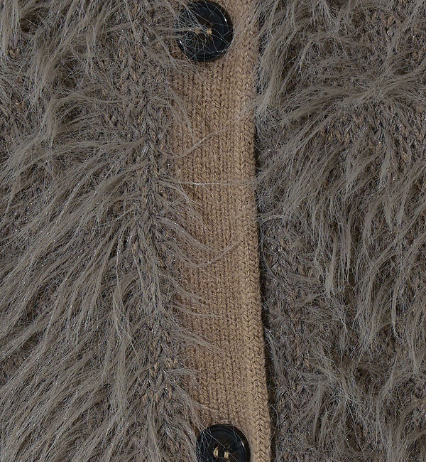 NOMINE「ロング フェザー ニットベスト カーディガン」|ベスト・ジレ|