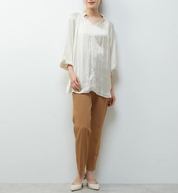 TIARA「《定番》2wayフリルネックギャザーブラウス」|シャツ・ブラウス|