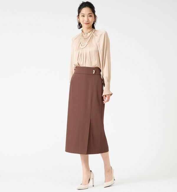 TIARA「《定番》2wayフリルネックギャザーブラウス」|シャツ・ブラウス|