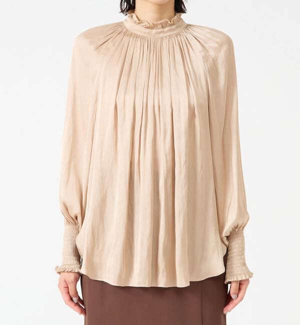 TIARA「《定番》2wayフリルネックギャザーブラウス」|シャツ・ブラウス|