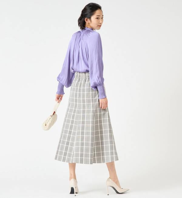 TIARA「《定番》2wayフリルネックギャザーブラウス」|シャツ・ブラウス|